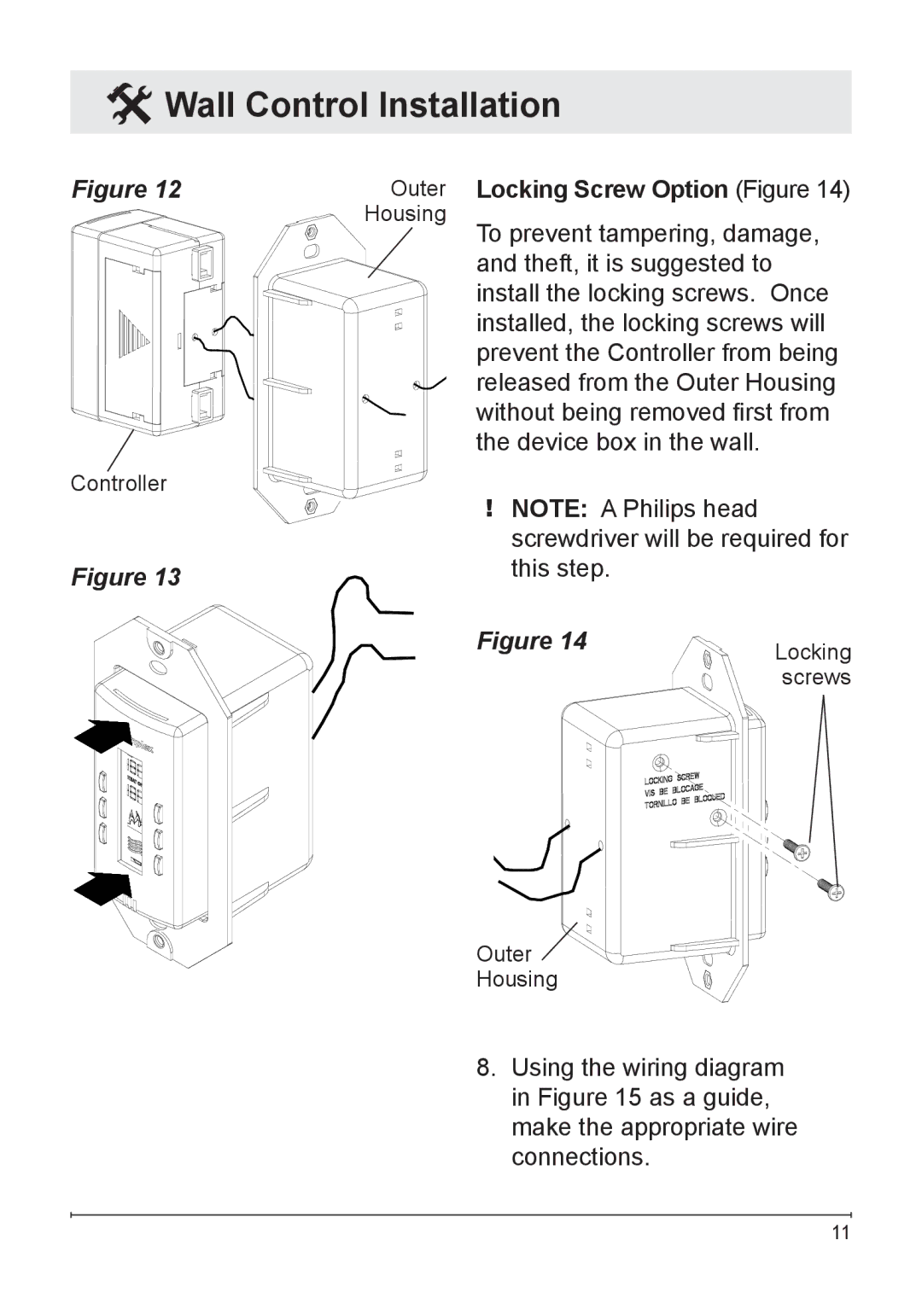 Dimplex WRCPF-KIT owner manual Locking Screw Option Figure 