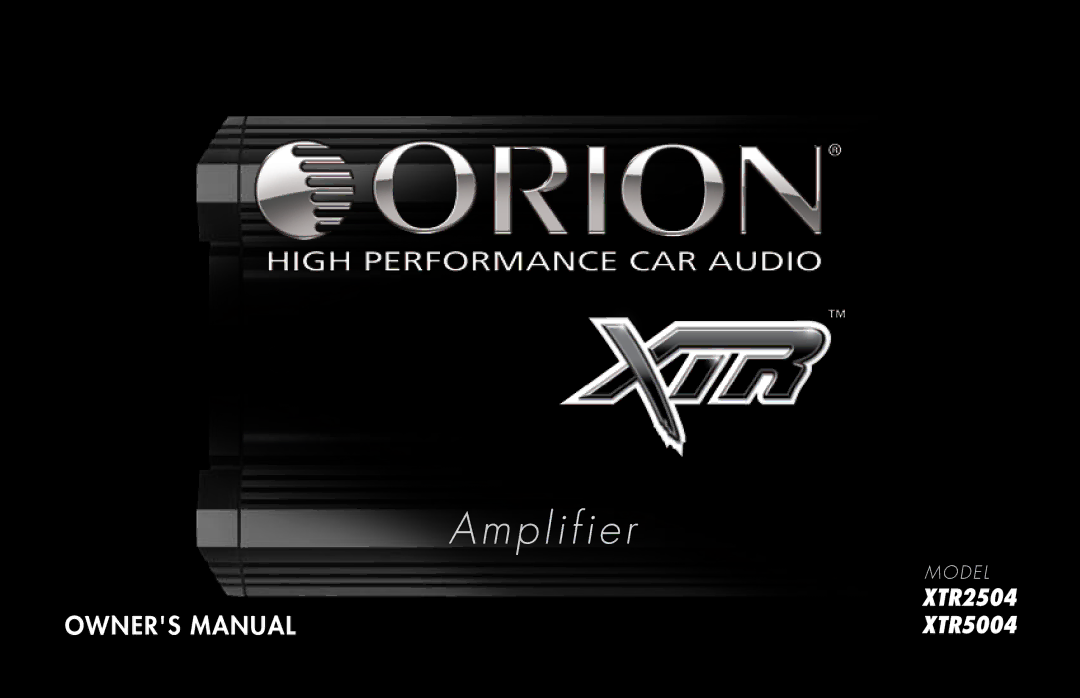 Directed Audio XTR5004, XTR2504 owner manual Amplifier 