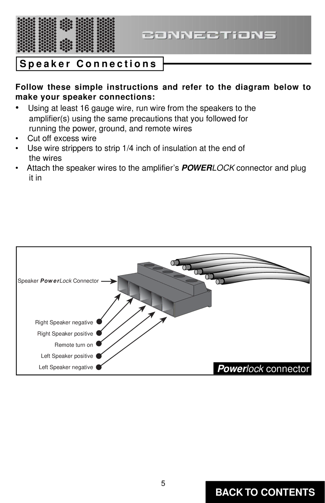 Directed Electronics TD2200, 225A specifications E a k e r C o n n e c t i o n s 