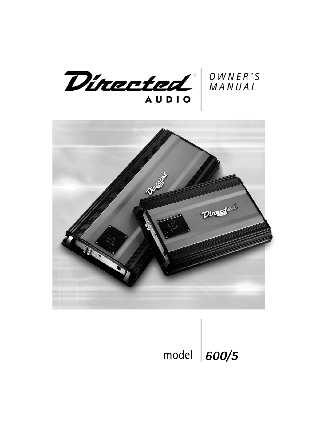 Directed Electronics manual model 600/5 
