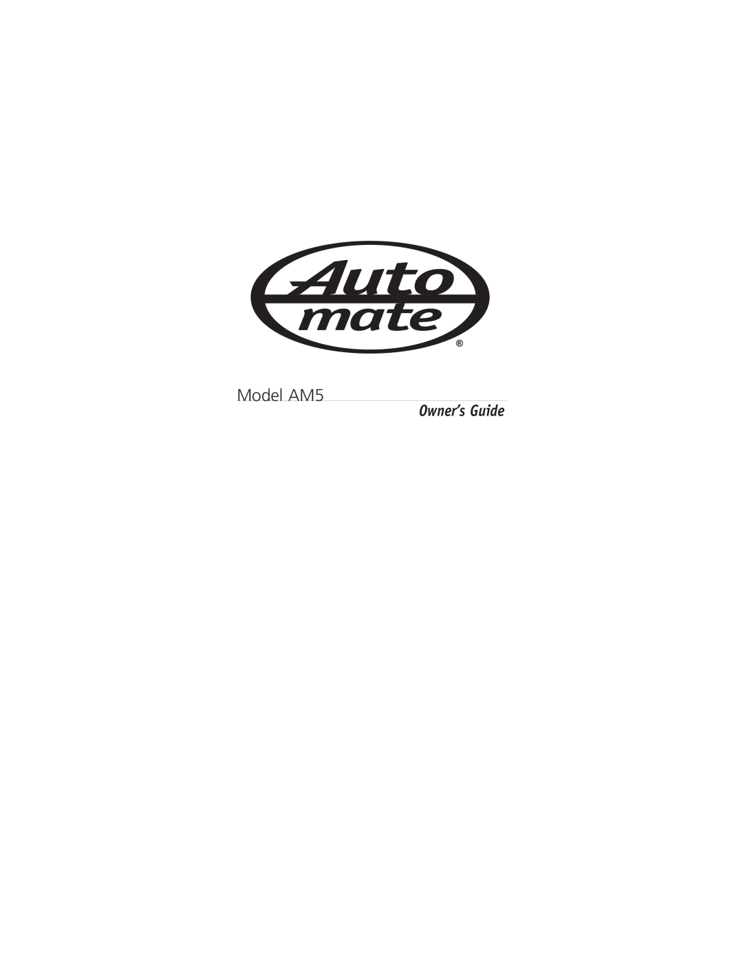 Directed Electronics manual Model AM5, Owner’s Guide 