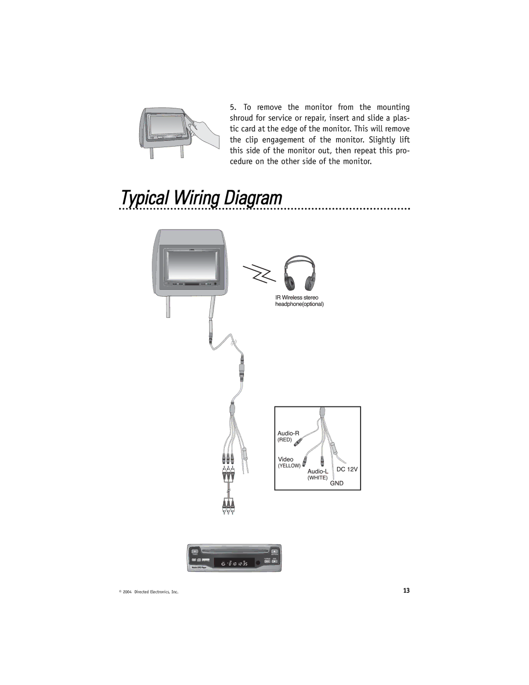 Directed Electronics HVM702 installation manual Typical Wiring Diagram 