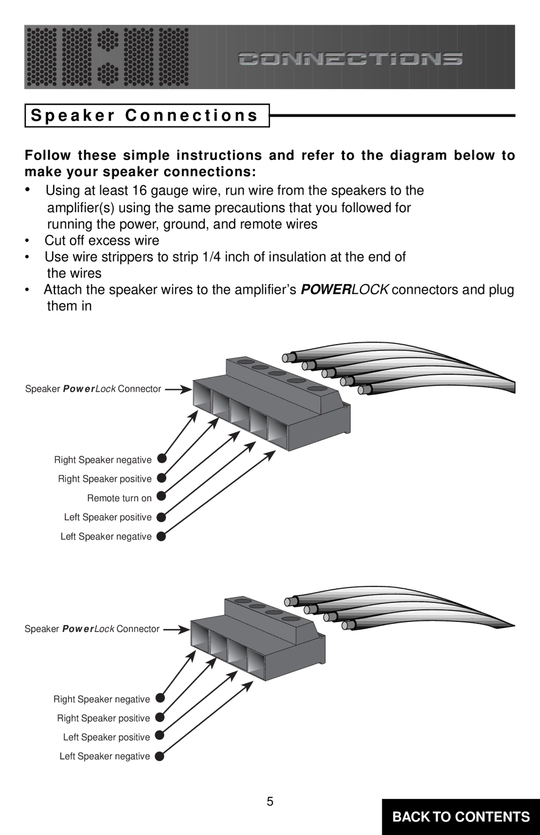 Directed Electronics MA4100 owner manual E a k e r C o n n e c t i o n s 