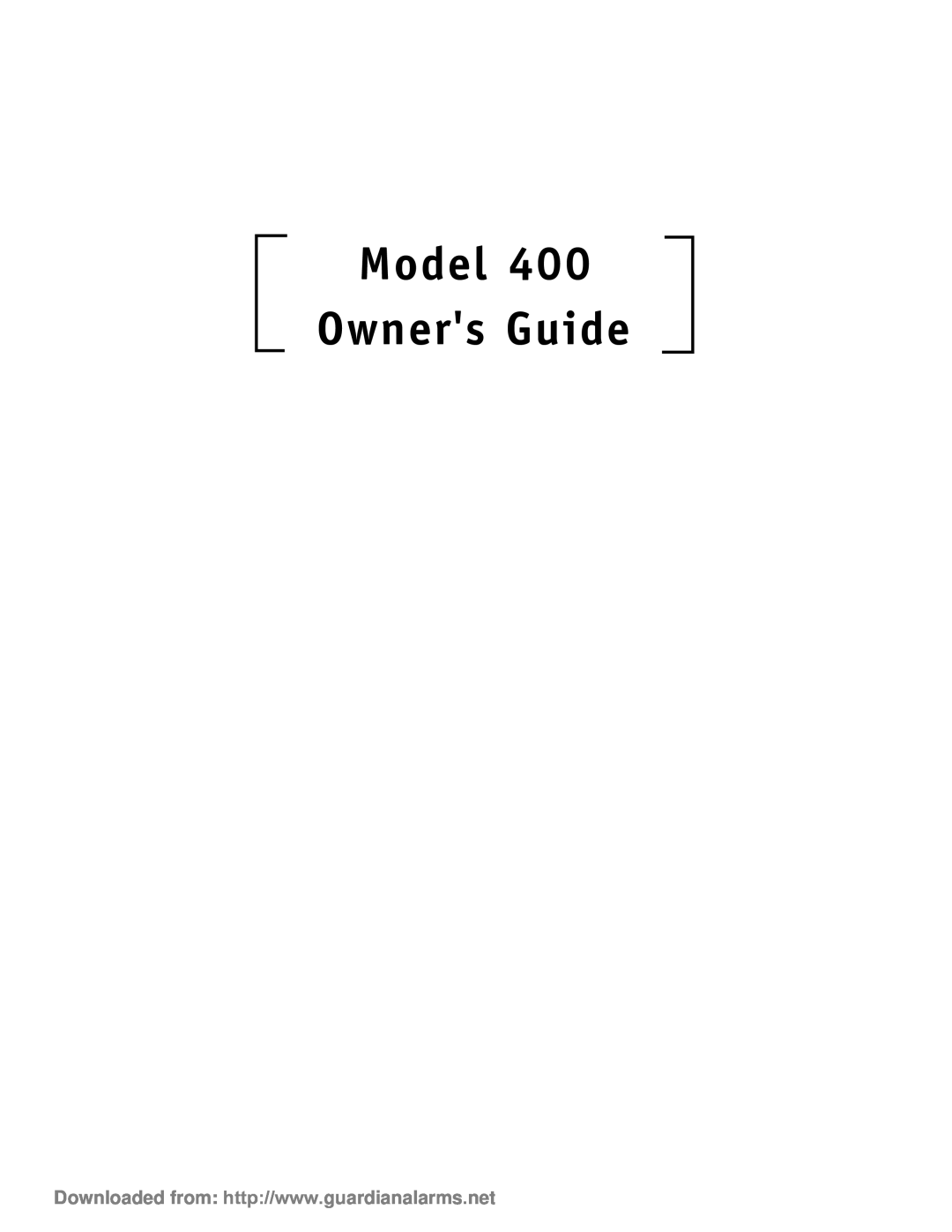 Directed Electronics Model 400 manual Model Owners Guide 