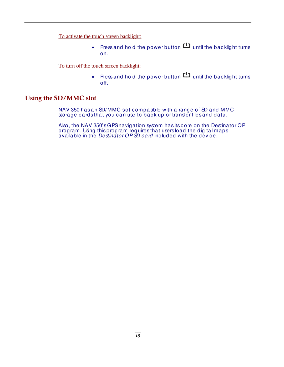 Directed Electronics NAV350 manual Using the SD/MMC slot 