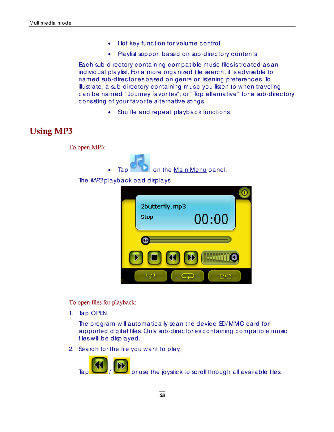 Directed Electronics NAV350 manual Using MP3 