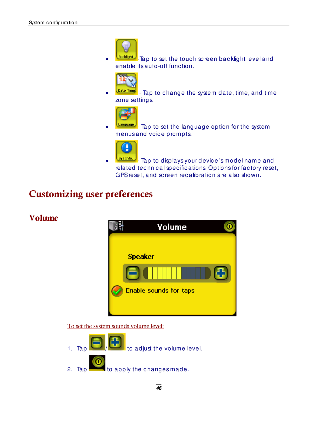 Directed Electronics NAV350 manual Customizing user preferences, Volume 