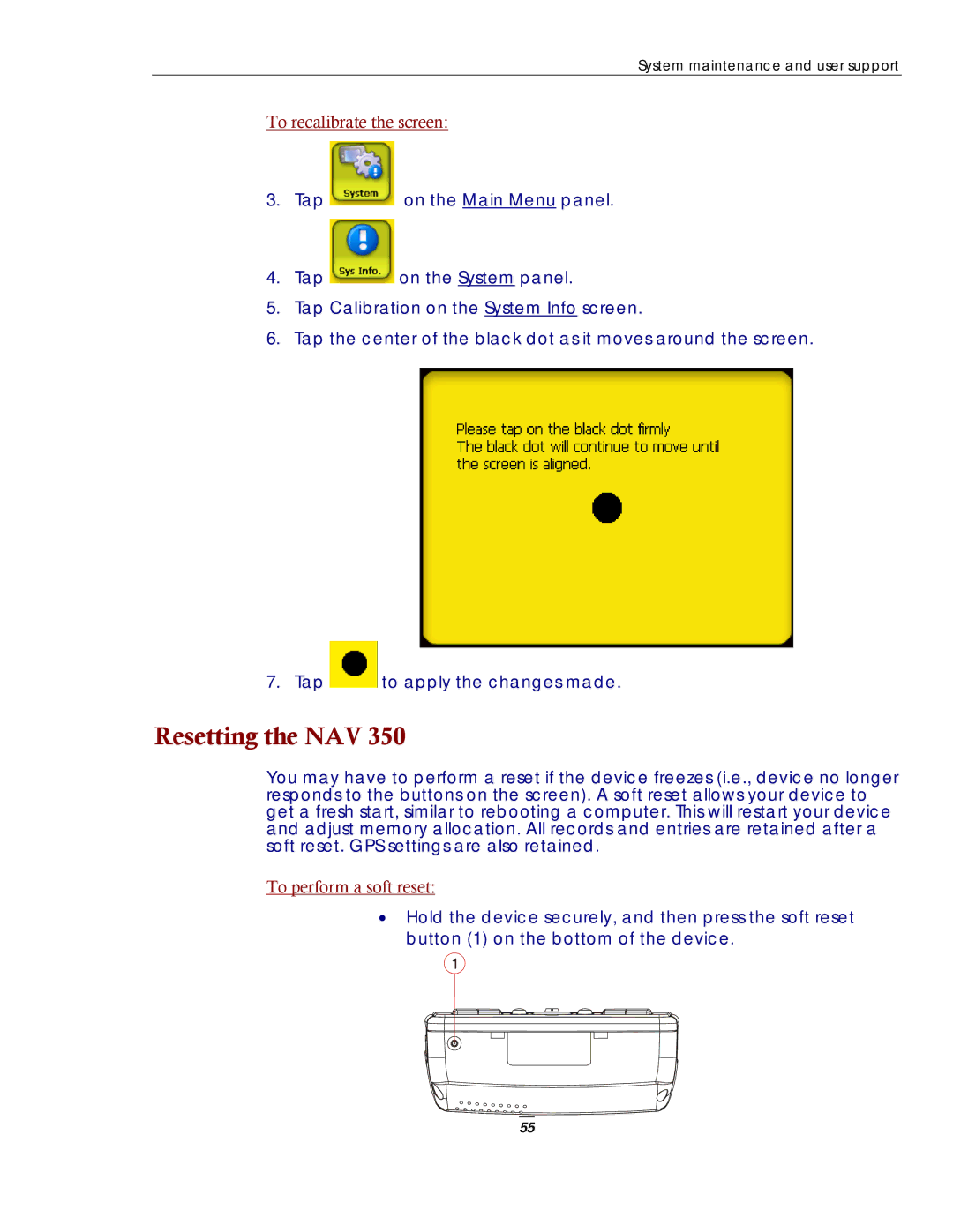 Directed Electronics NAV350 manual Resetting the NAV 