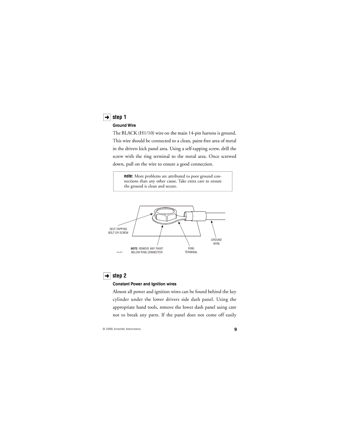 Directed Electronics Nissan manual Step 