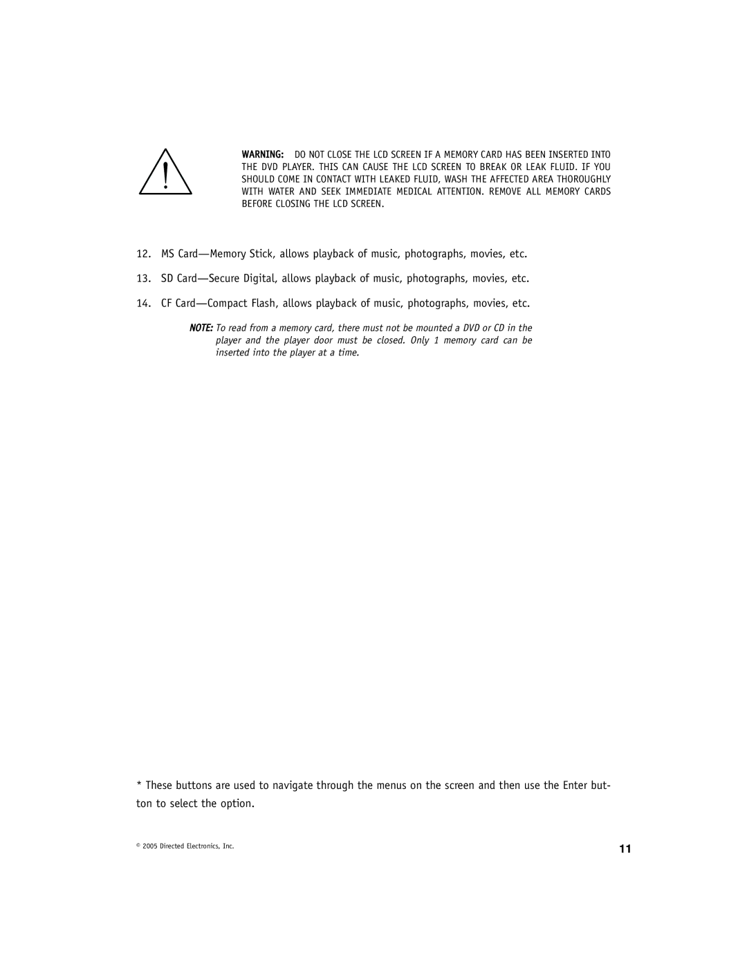 Directed Electronics OHD1021A manual Directed Electronics, Inc 