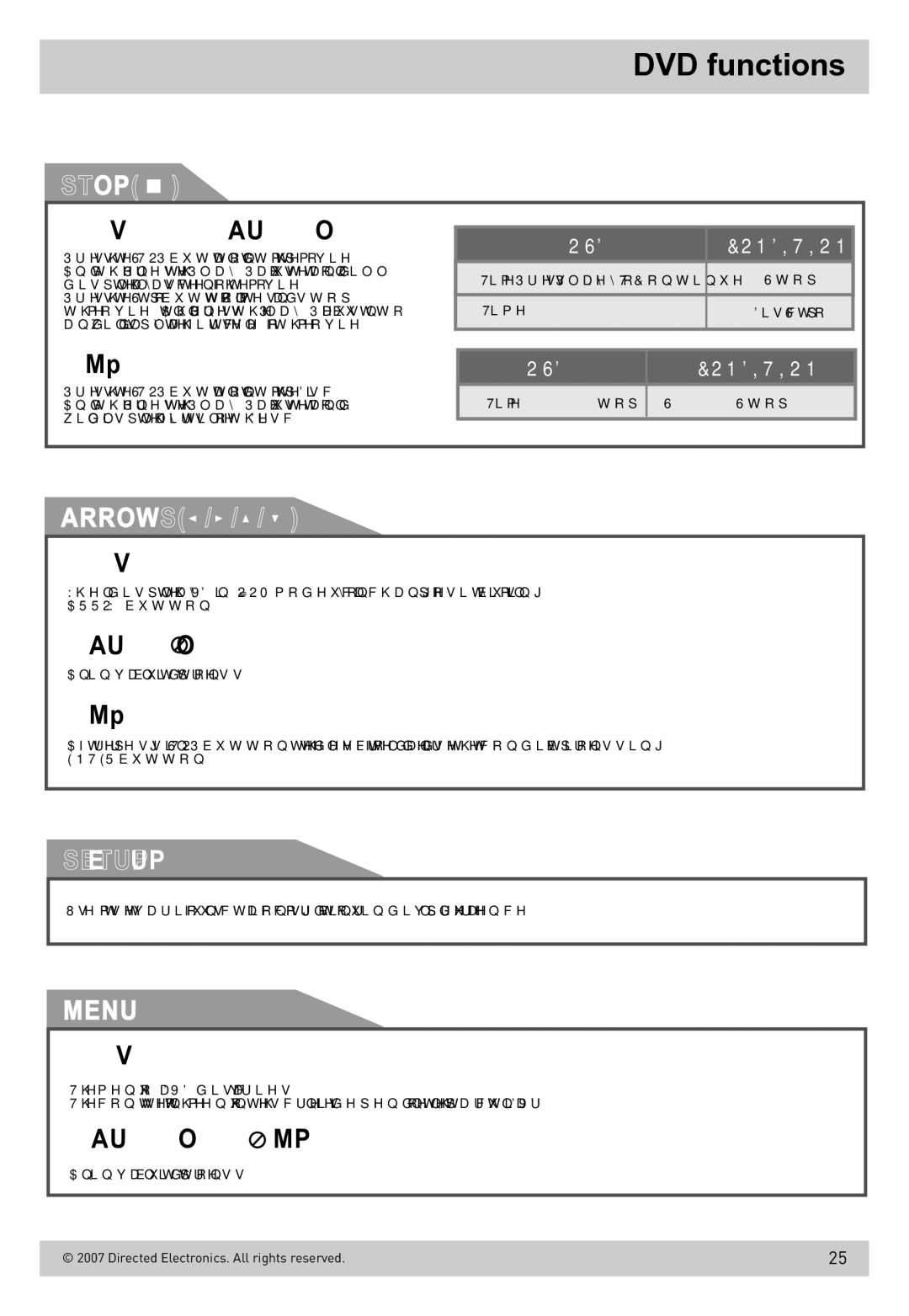 Directed Electronics OHD800B owner manual @$8,2@, $8,2@ 0S@, $8,2@03@ 