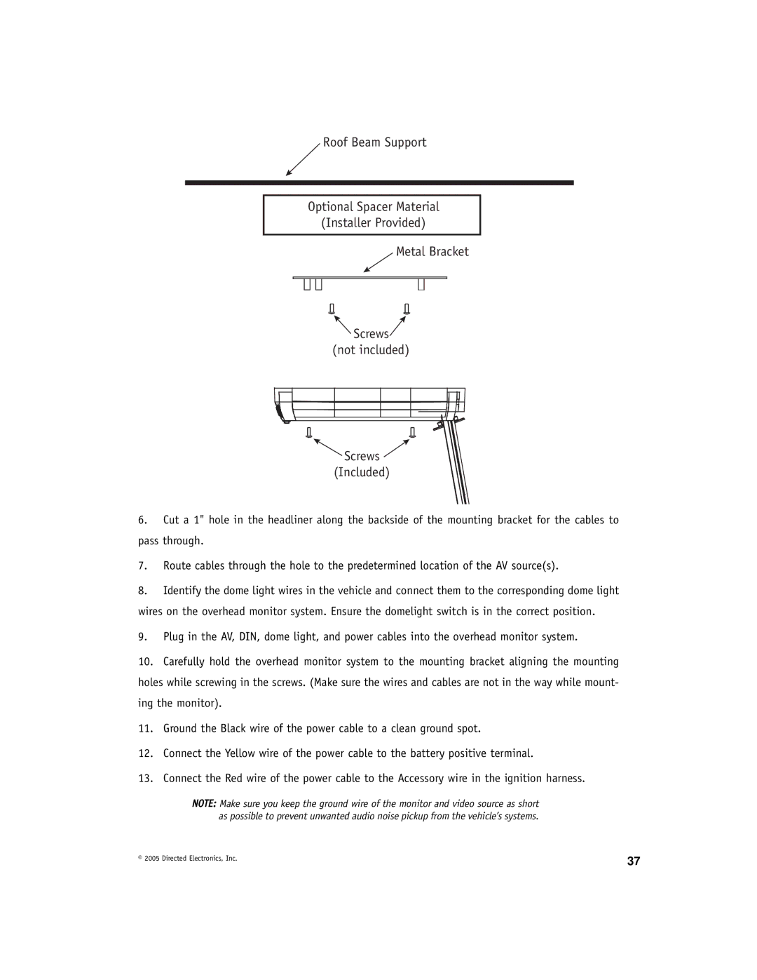 Directed Electronics OHD901A manual Directed Electronics, Inc 