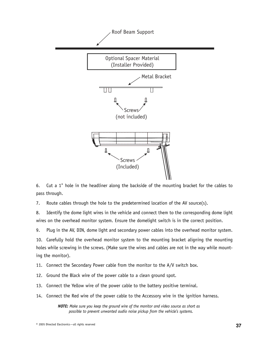 Directed Electronics OHDW17.2 manual Directed Electronics-all rights reserved 