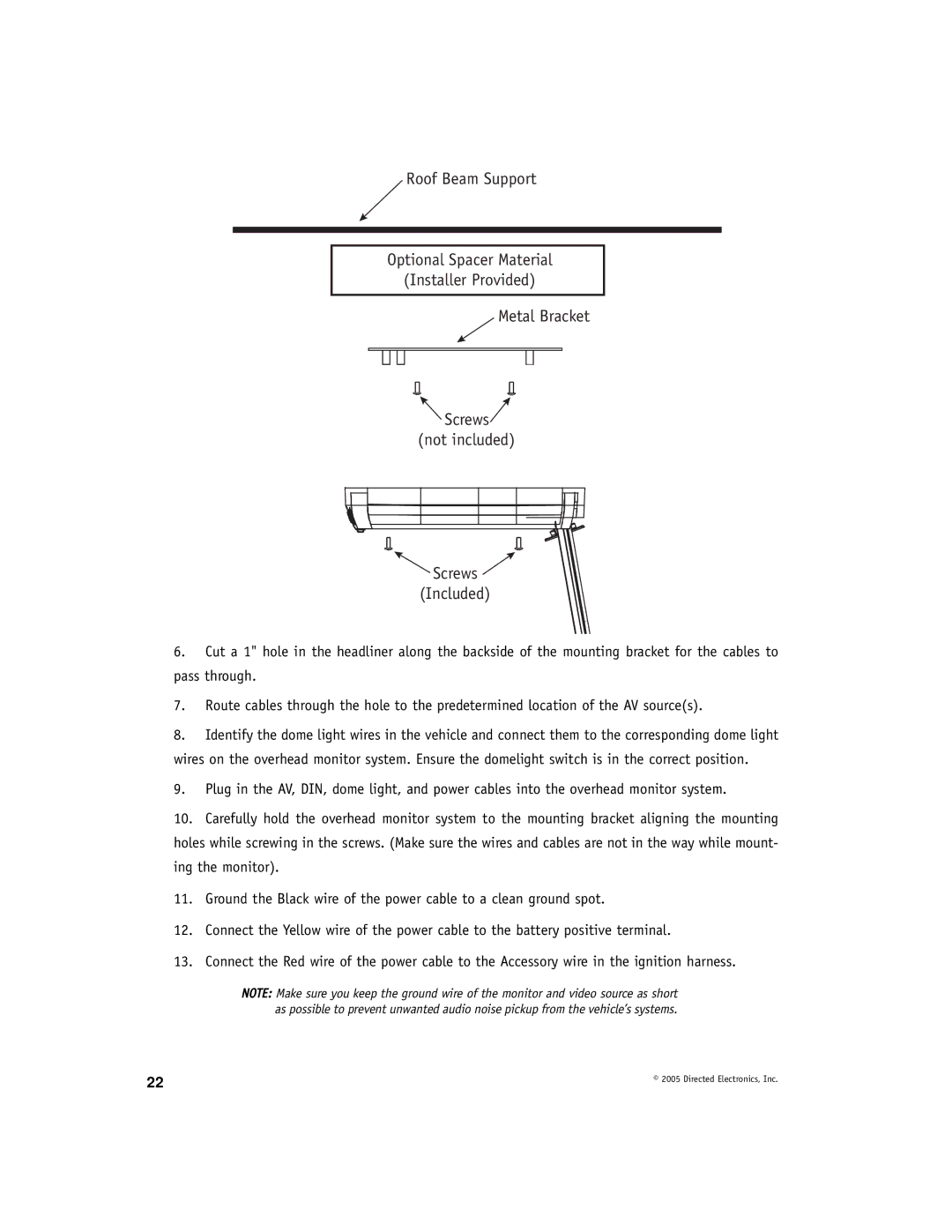 Directed Electronics OHV1021A manual Directed Electronics, Inc 