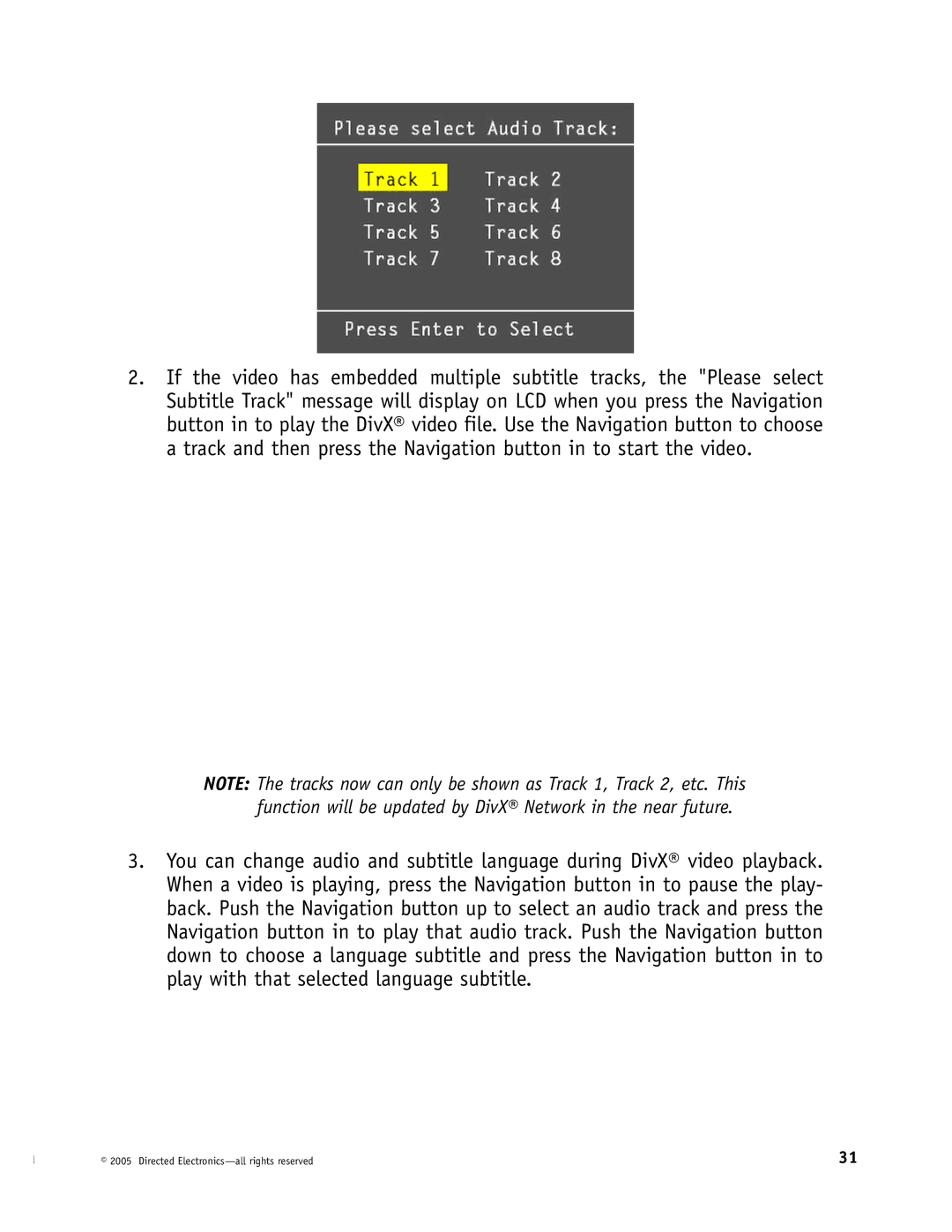 Directed Electronics OHV1202, OHV901, OHV1021 manual Directed Electronics-all rights reserved 