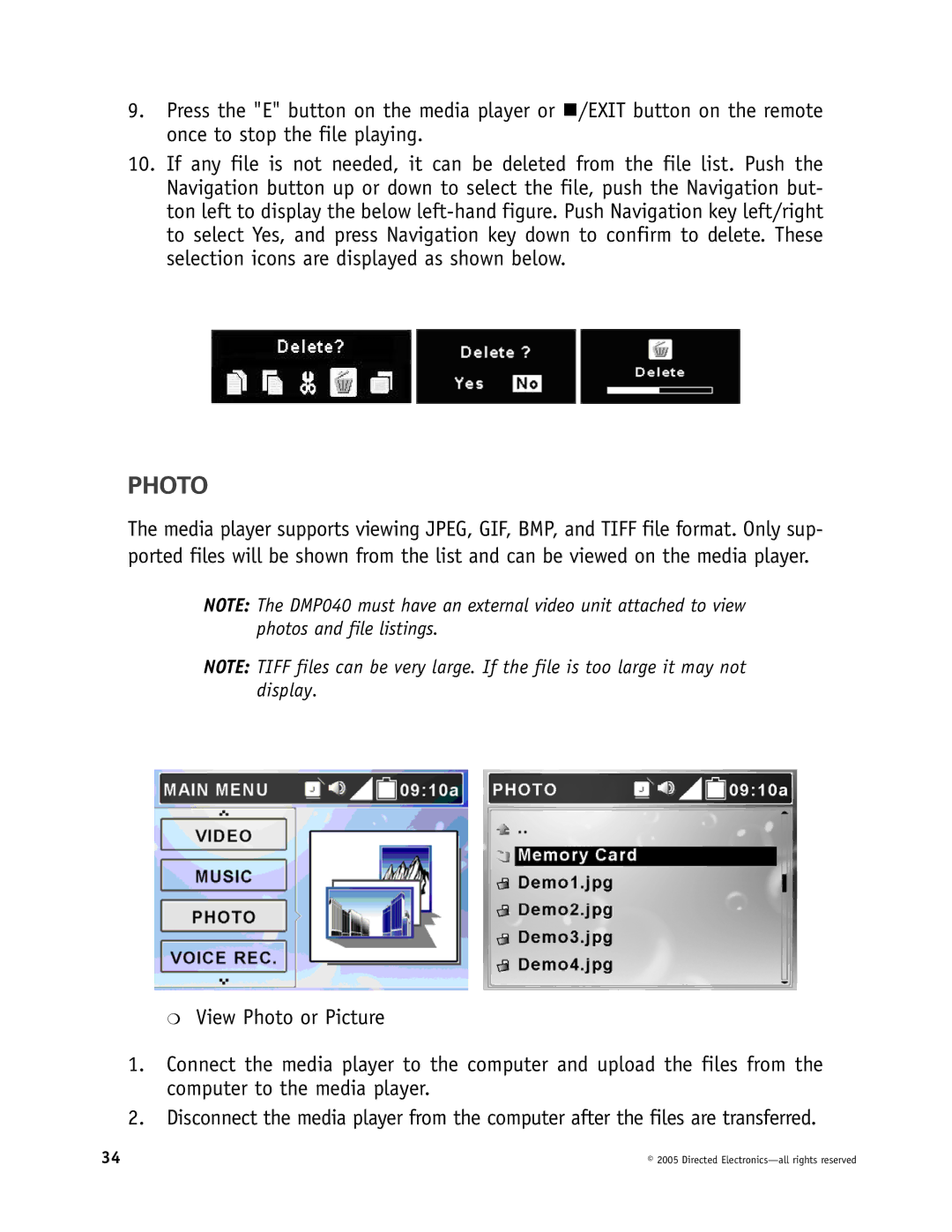 Directed Electronics OHV1202, OHV901, OHV1021 manual Photo 