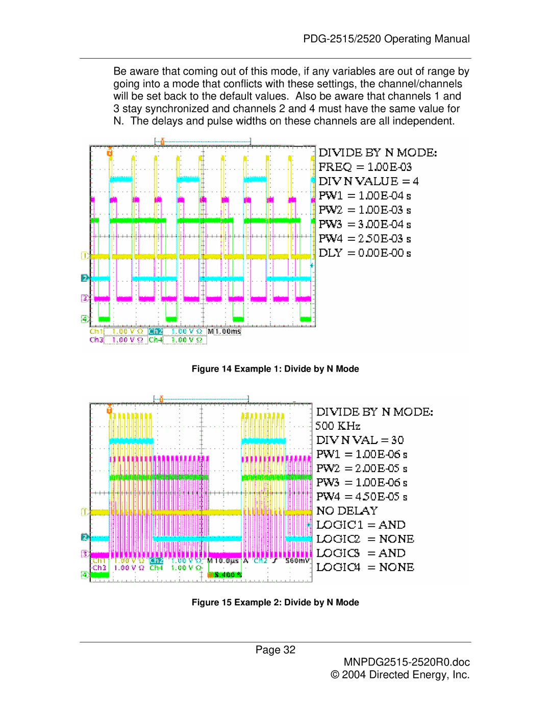 Directed Electronics PDG-2515/2520 manual MNPDG2515-2520R0.doc Directed Energy, Inc 