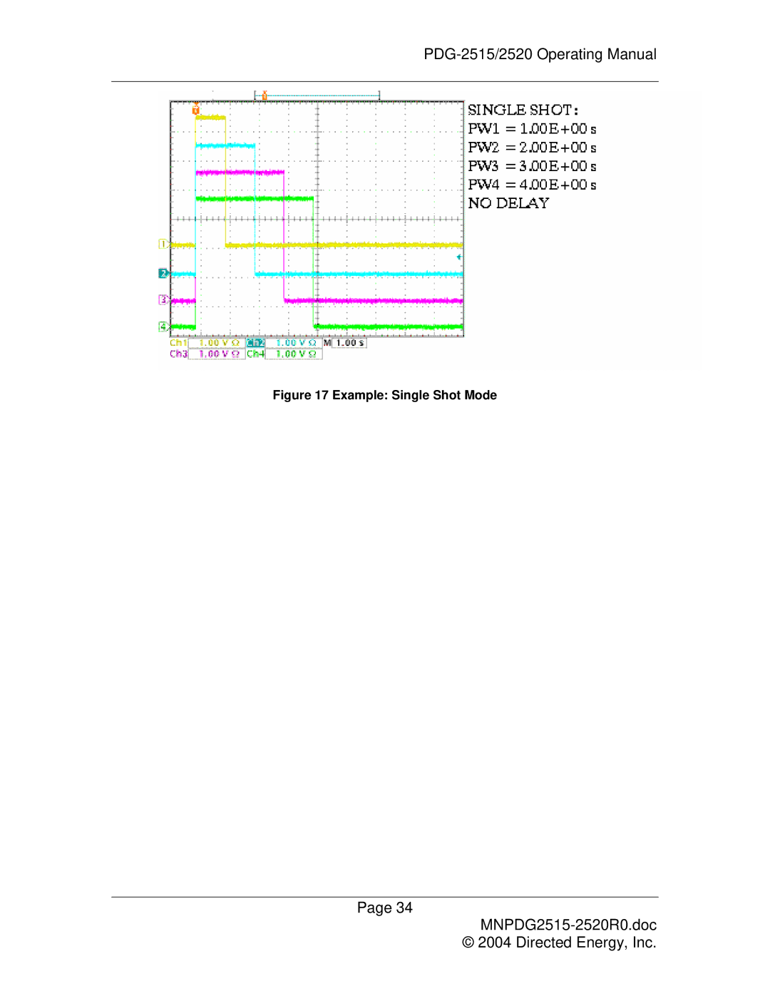 Directed Electronics PDG-2515/2520 manual Example Single Shot Mode 