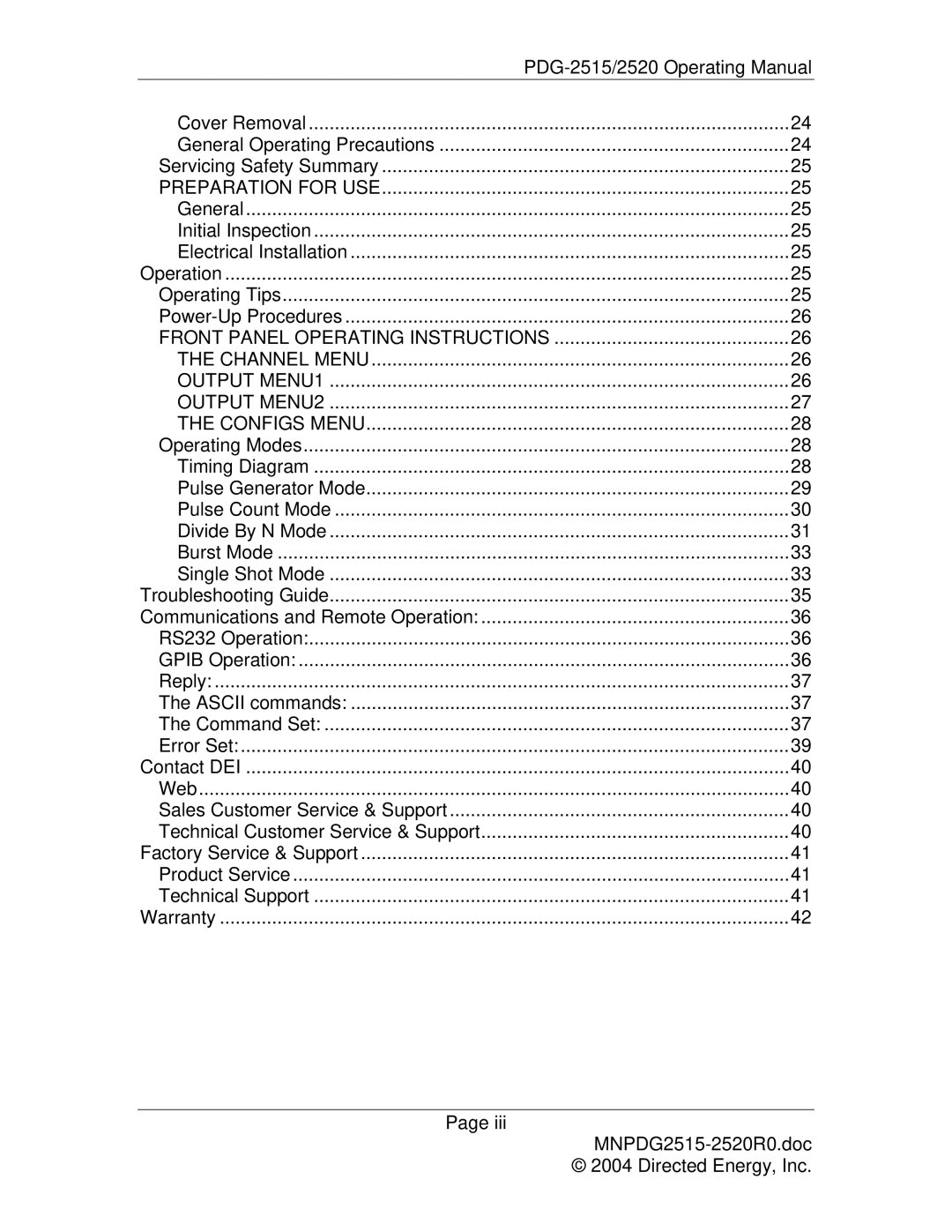 Directed Electronics PDG-2515/2520 manual Preparation for USE 