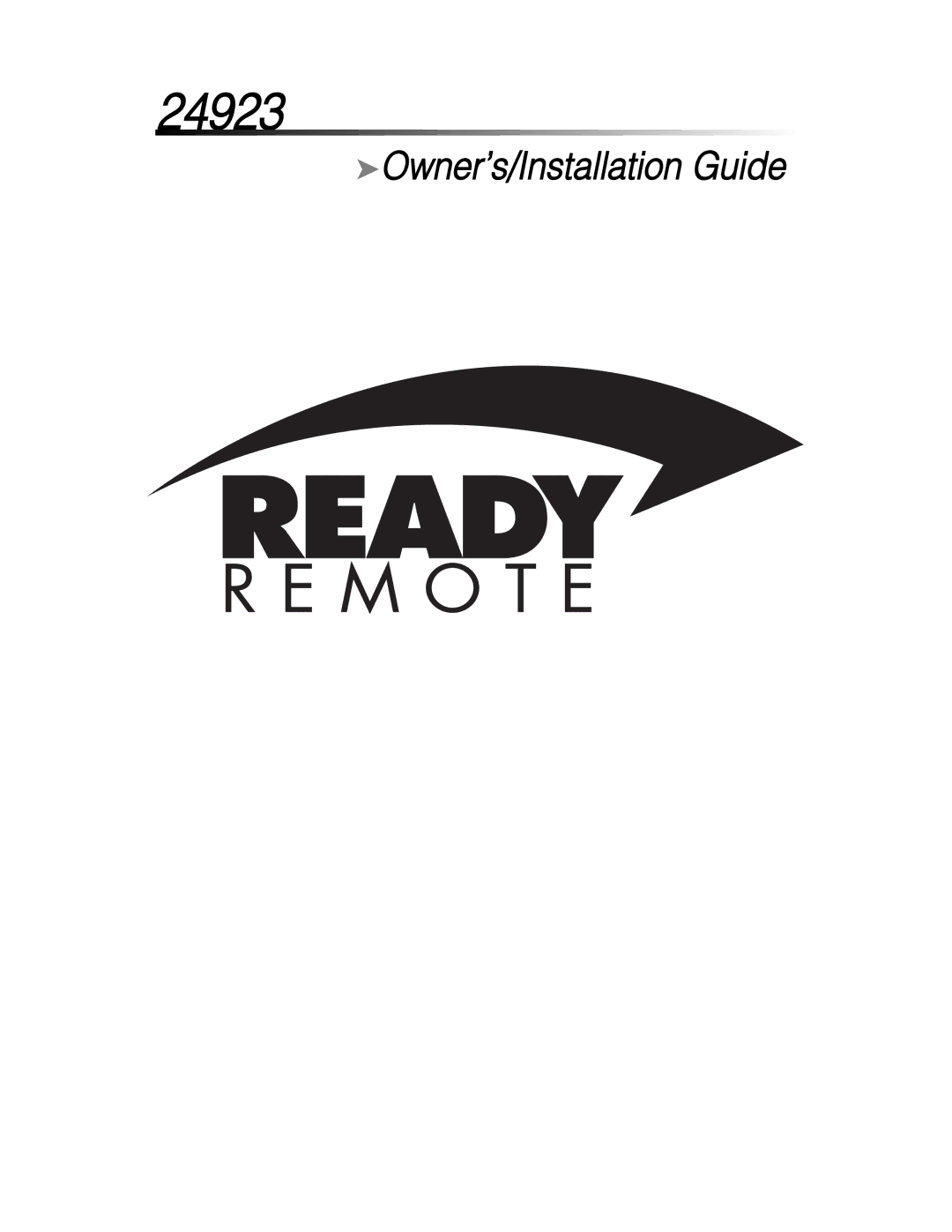 Directed Electronics Ready Remote manual 24923 