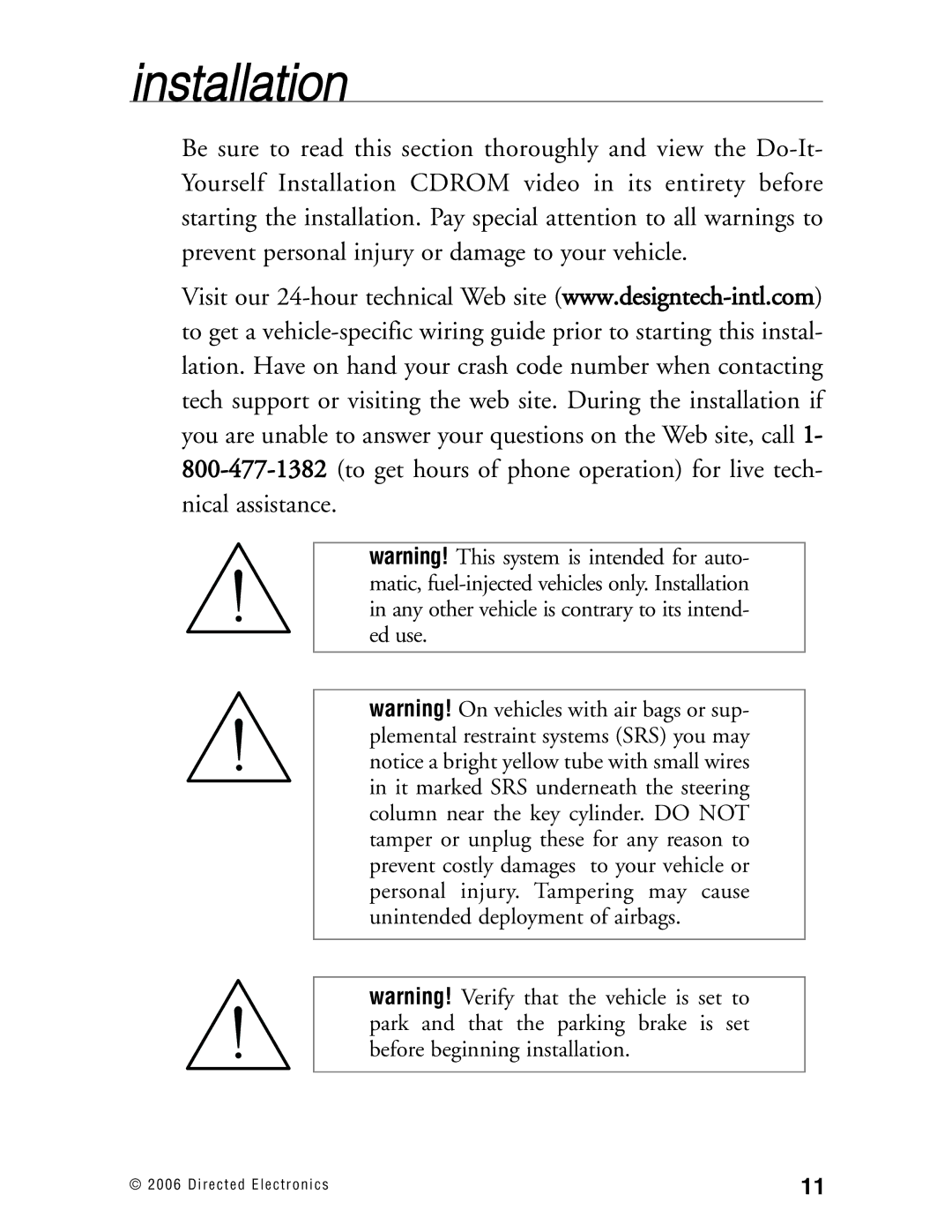 Directed Electronics Ready Remote manual Installation 