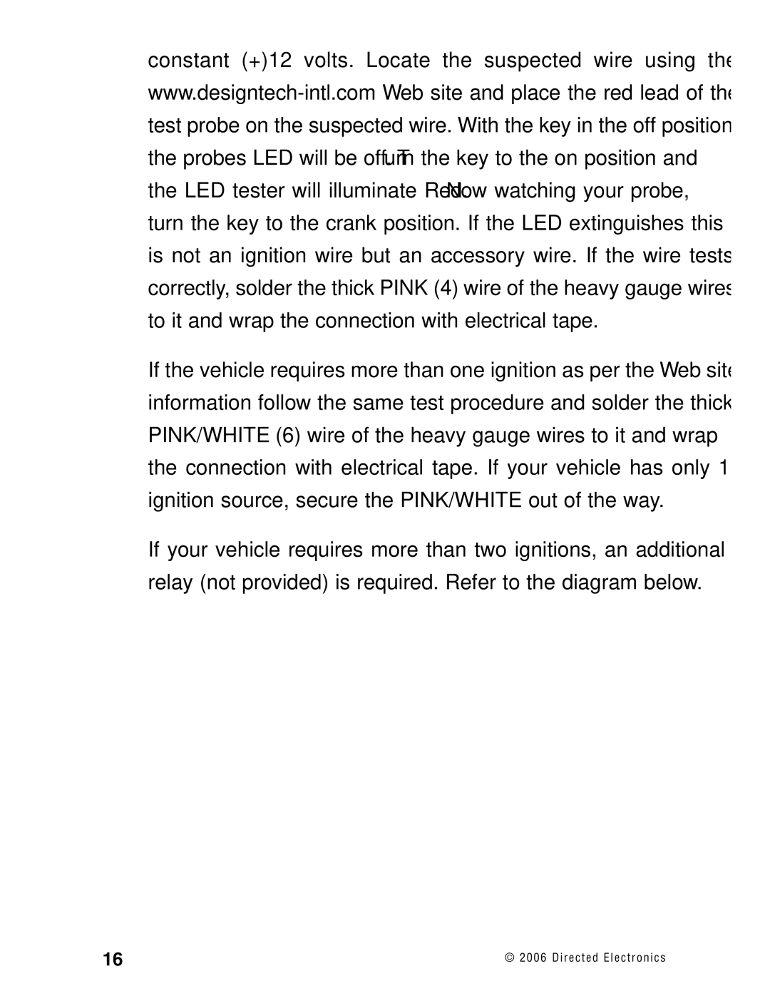 Directed Electronics Ready Remote manual 0 6 D i r e c t e d E l e c t r o n i c s 