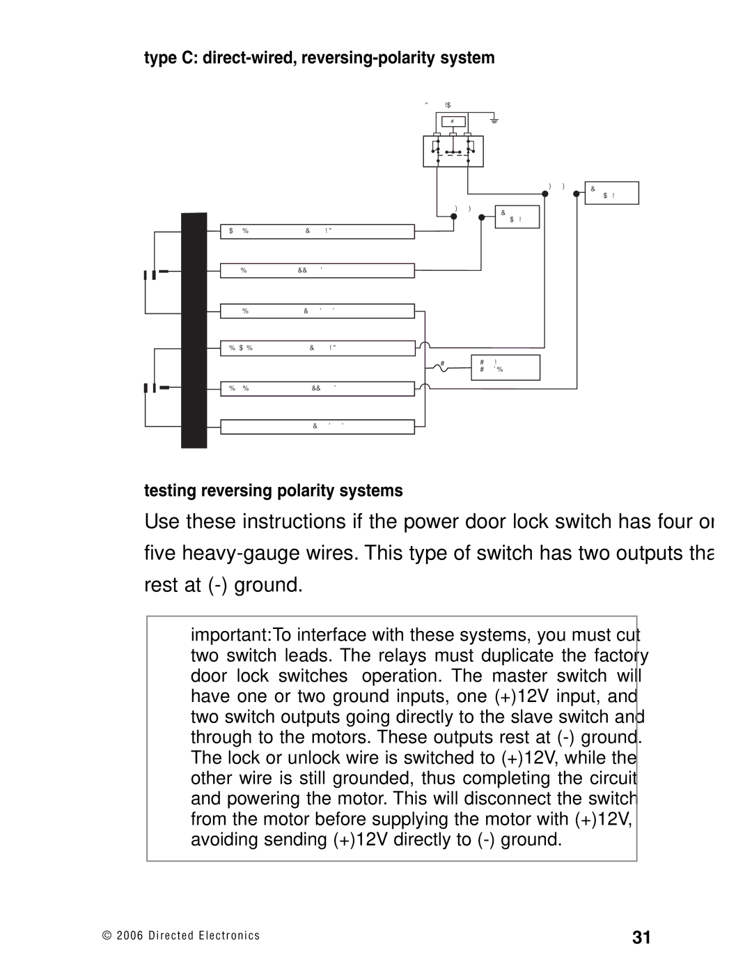 Directed Electronics Ready Remote manual Testing reversing polarity systems 