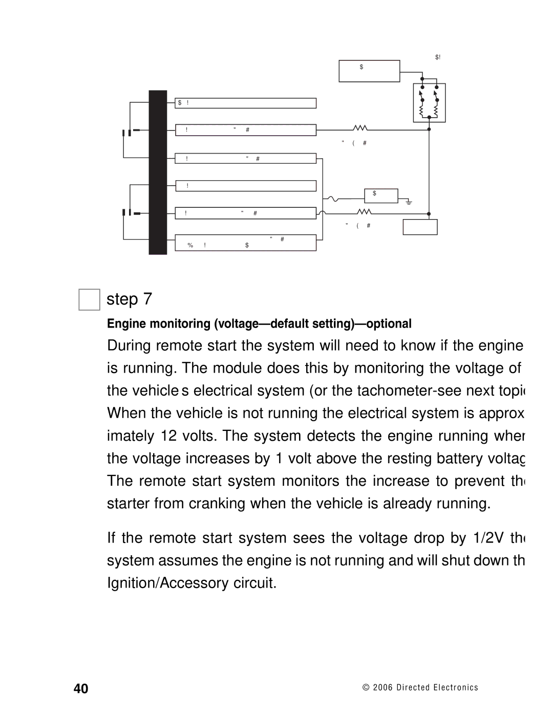 Directed Electronics Ready Remote manual Engine monitoring voltage-default setting-optional 