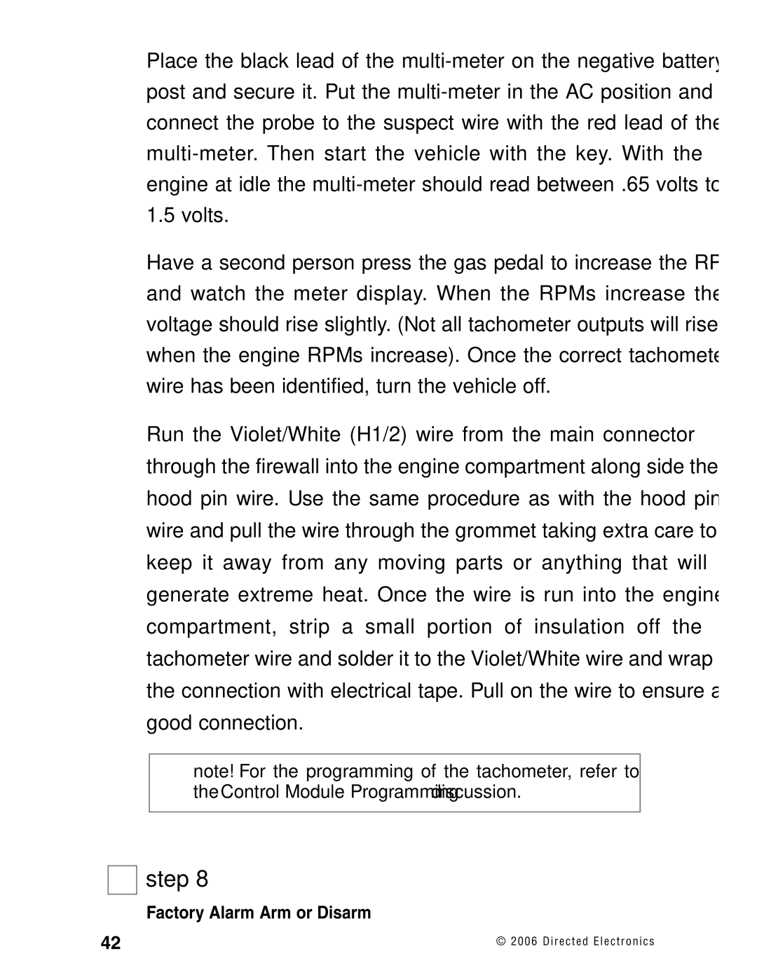 Directed Electronics Ready Remote manual Factory Alarm Arm or Disarm 