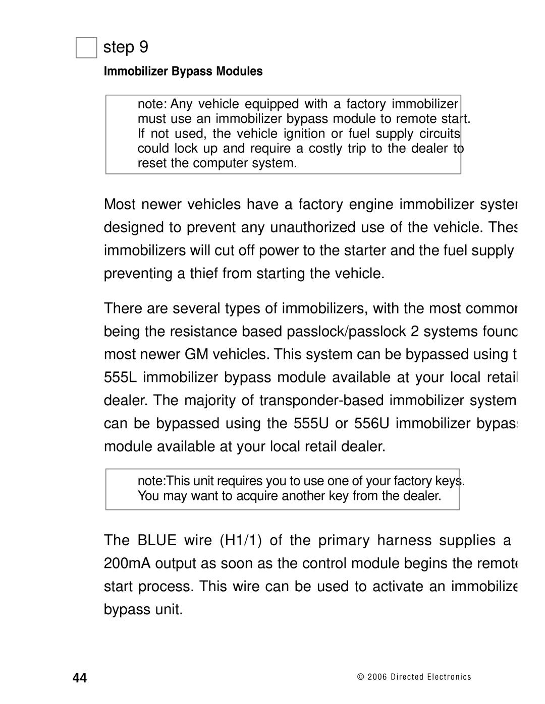 Directed Electronics Ready Remote manual Immobilizer Bypass Modules 