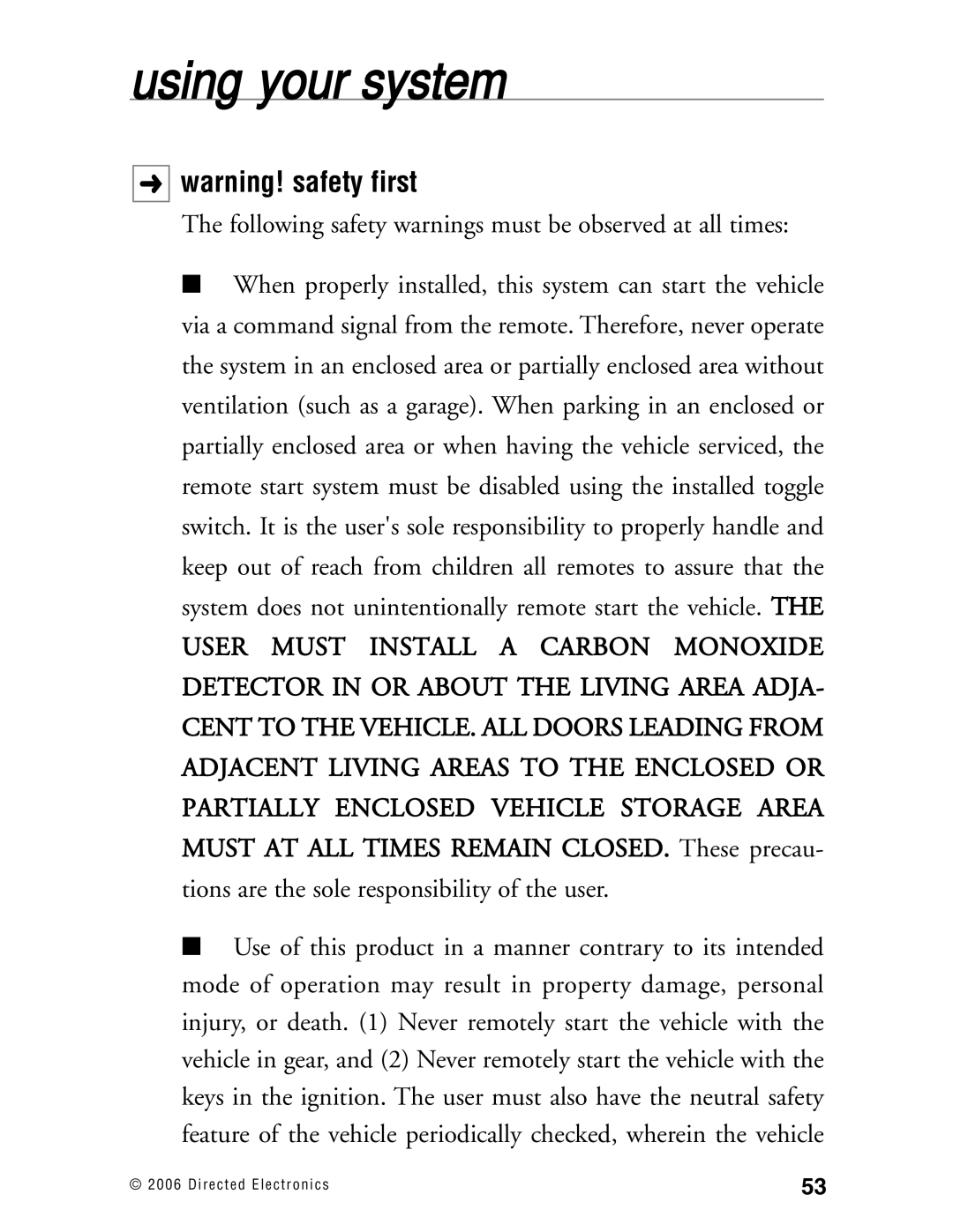 Directed Electronics Ready Remote manual Using your system 