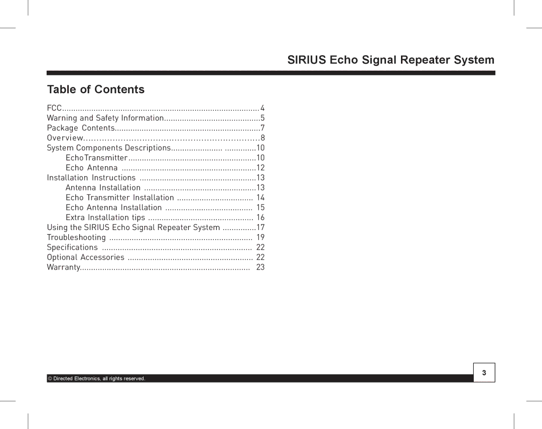 Directed Electronics SIR-WRS1 manual Overview 