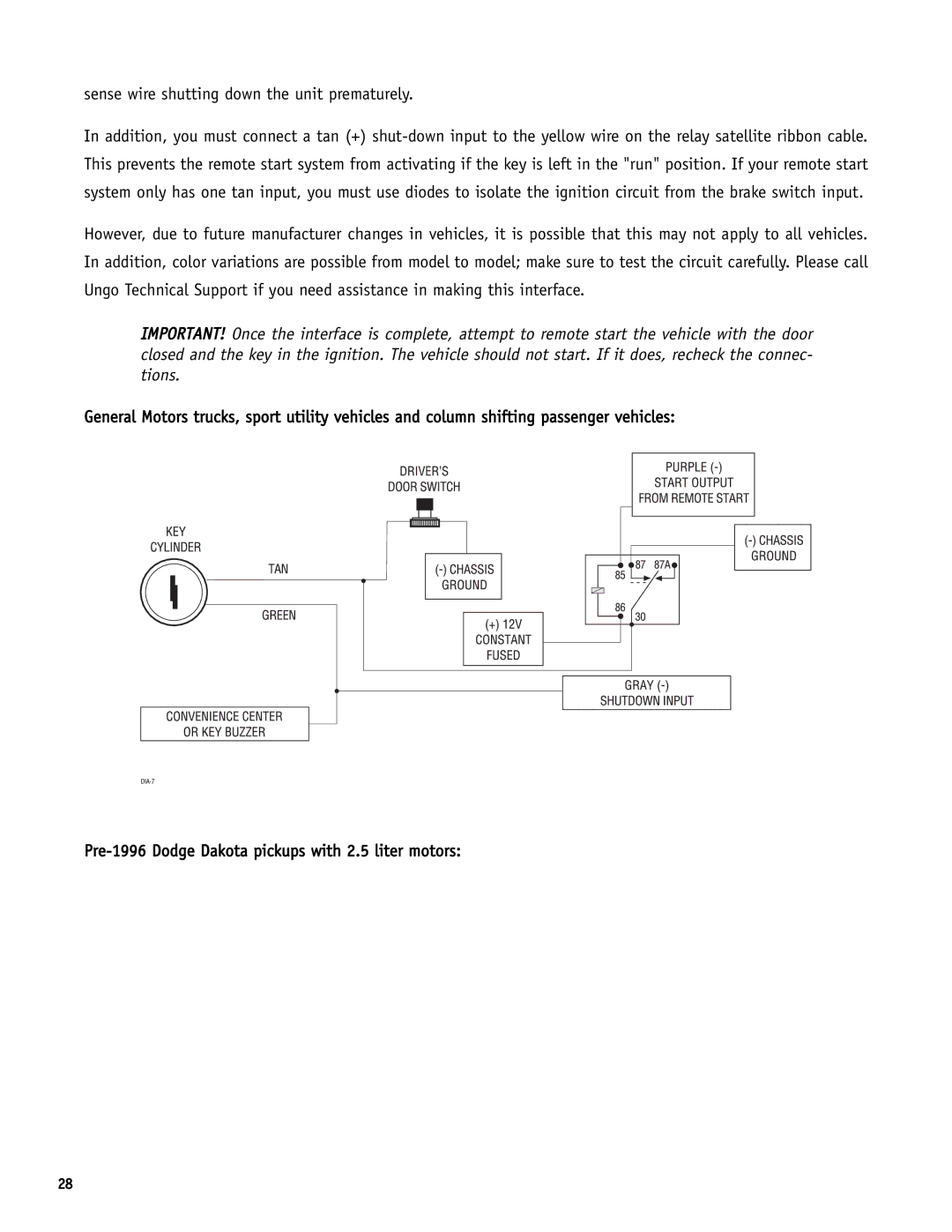 Directed Electronics SR6000 manual Sense wire shutting down the unit prematurely 