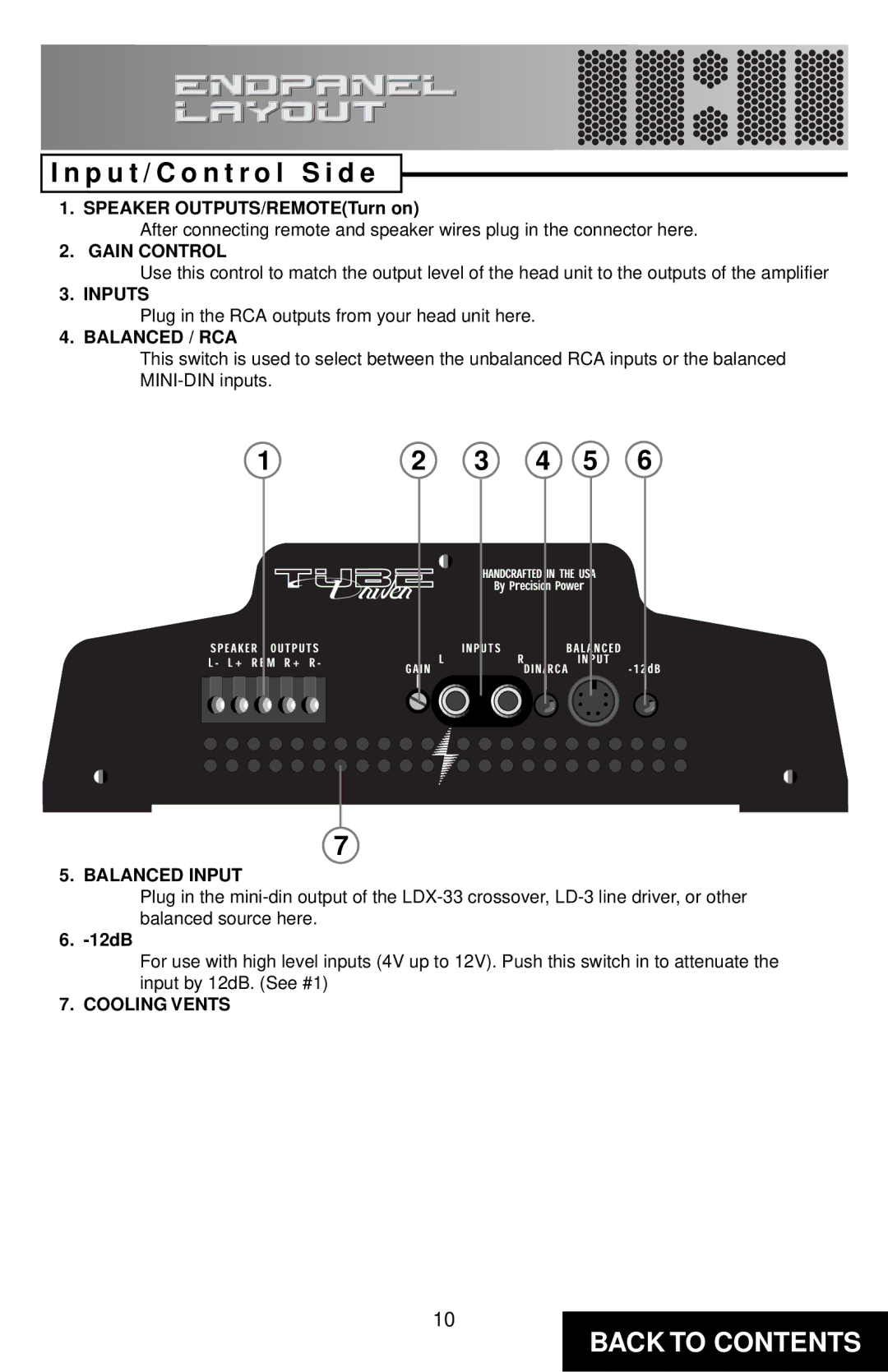 Directed Electronics TD275/2150 specifications P u t / C o n t r o l S i d e, Gain Control 