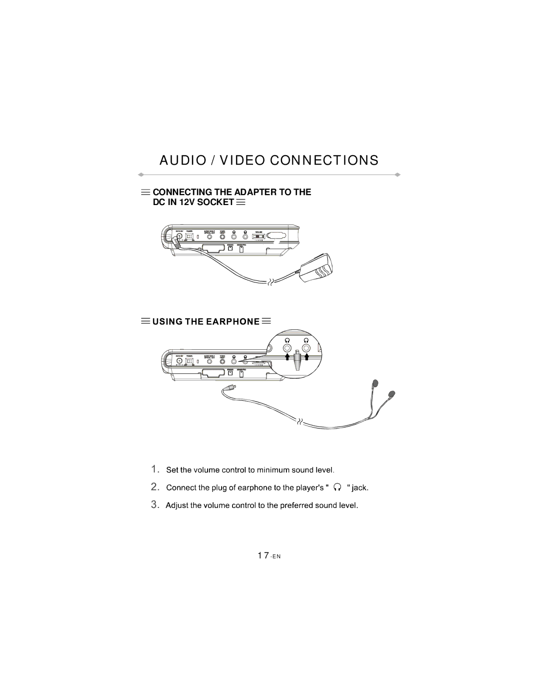 Directed Video TD700 manual Connecting the Adapter to DC in 12V Socket 