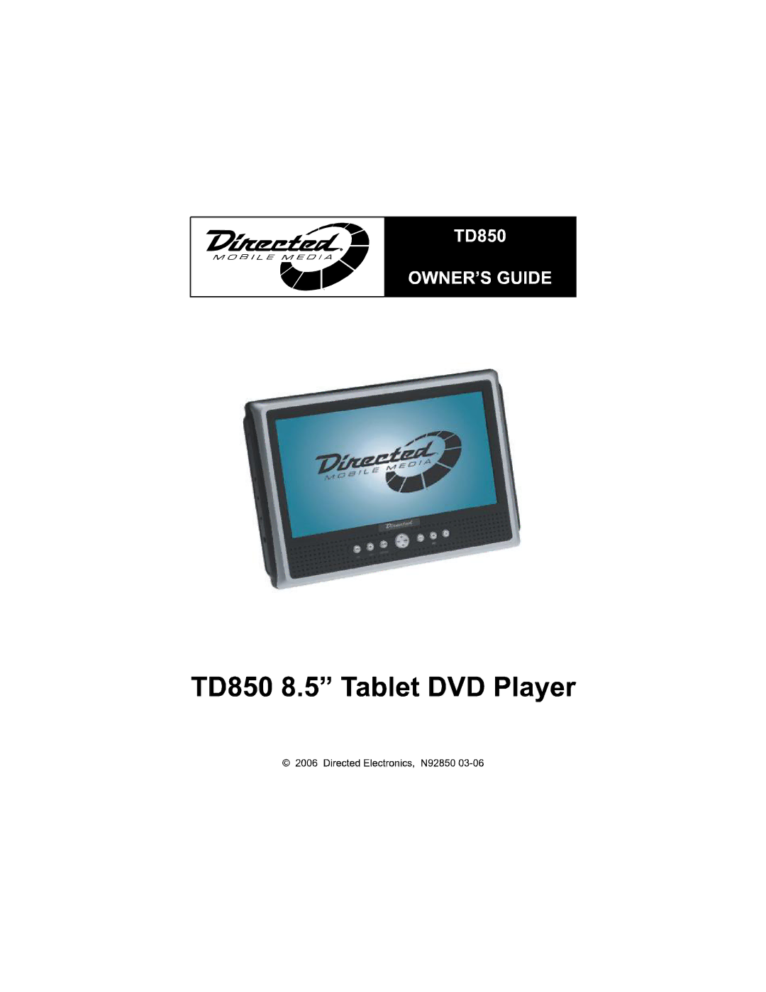 Directed Video TD850 manual 