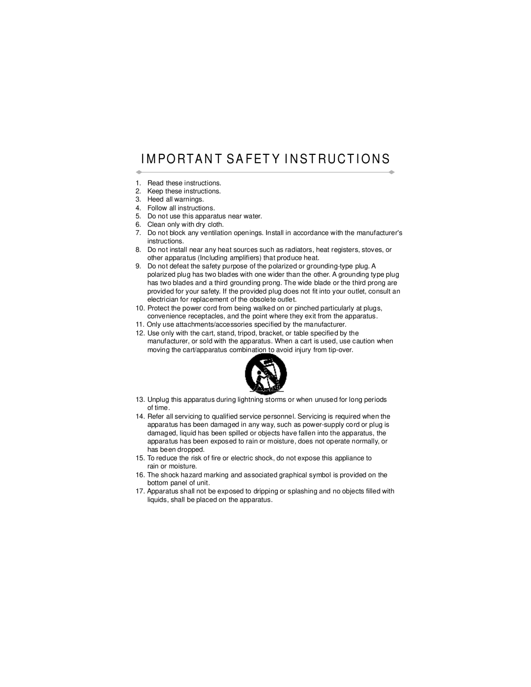 Directed Video TD850 manual Important Safety Instructions 