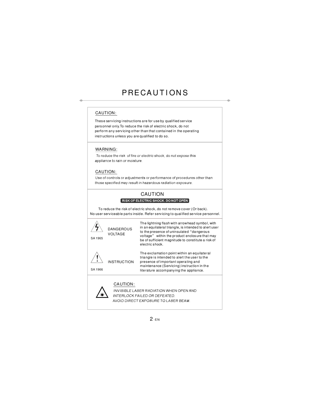 Directed Video TD850 manual Voltage Instruction 