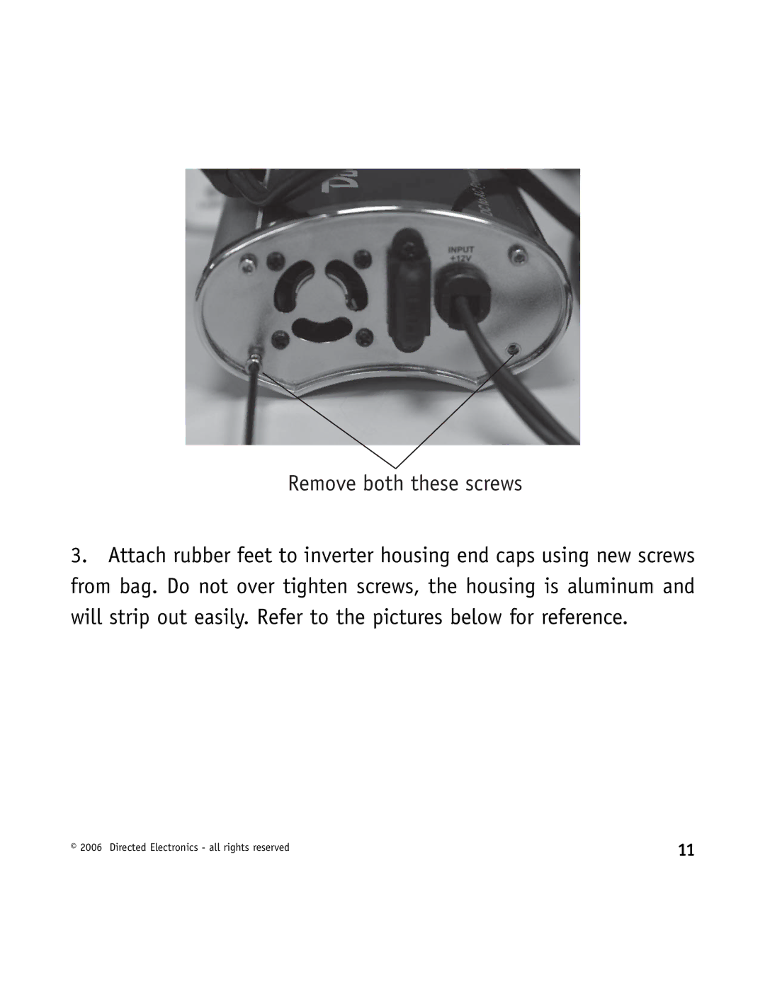 Directed Video VDC301 manual Remove both these screws 