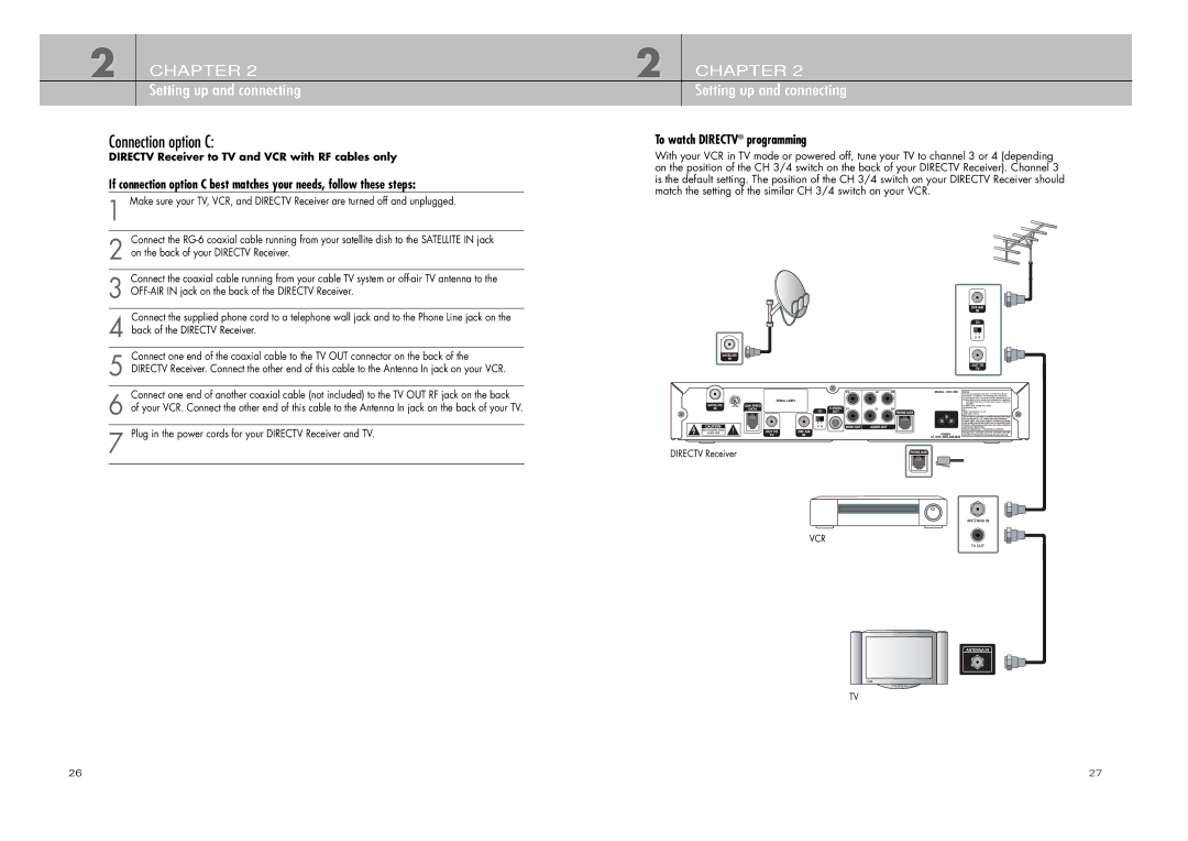 DirecTV D10-200 manual Connection option C 