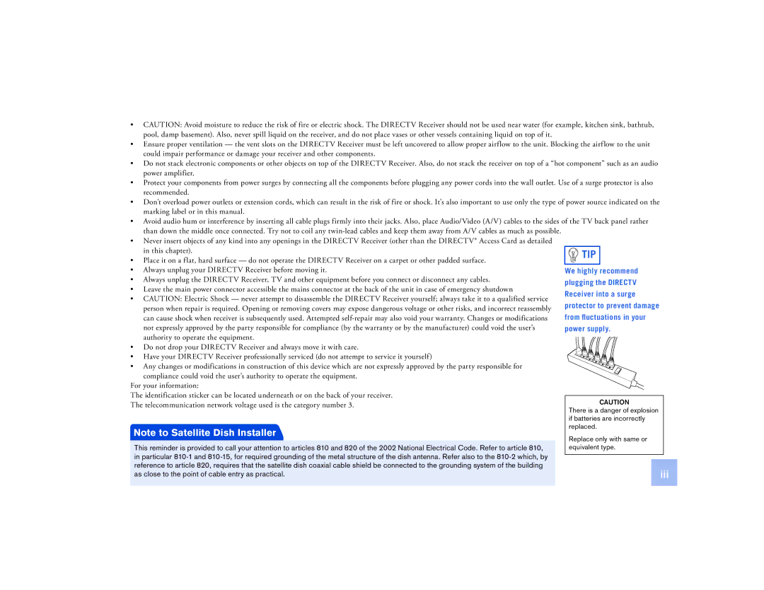 DirecTV D12 manual Tip 