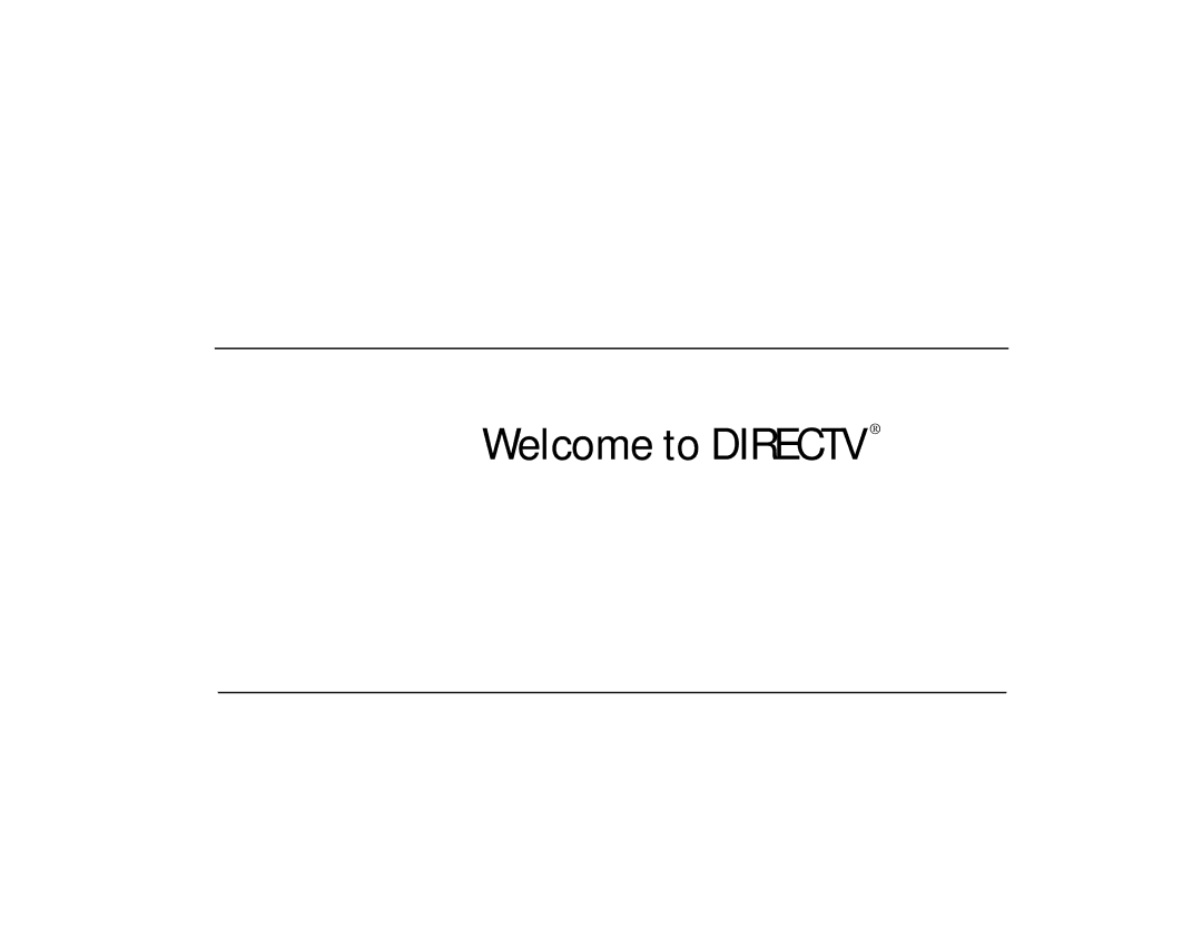 DirecTV Digital Satellite Recorder manual Welcome to Directv 