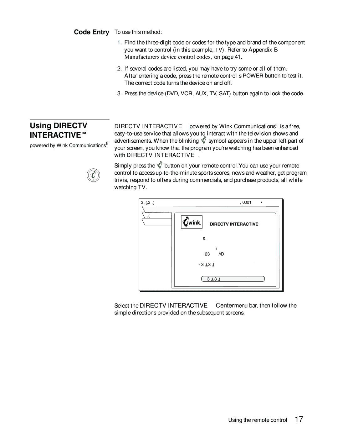 DirecTV GAEB0, GCEB0 manual Using Directv, Directv Interactive TM 