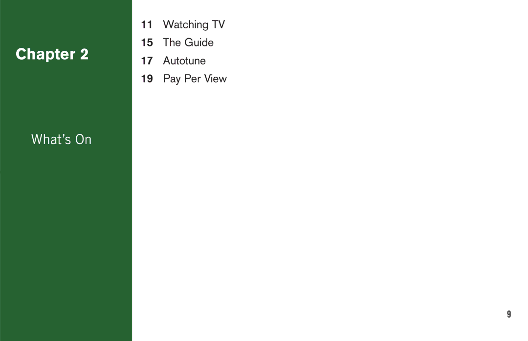 DirecTV H20 manual What’s On 