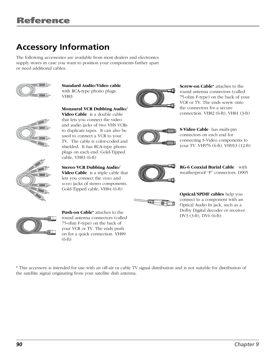 DirecTV HD65W20 manual Accessory Information 