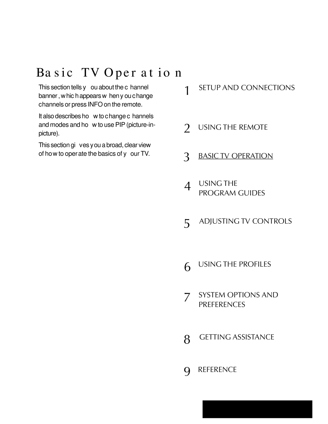 DirecTV HDTV user manual Setup and Connections Using the Remote Basic TV Operation 