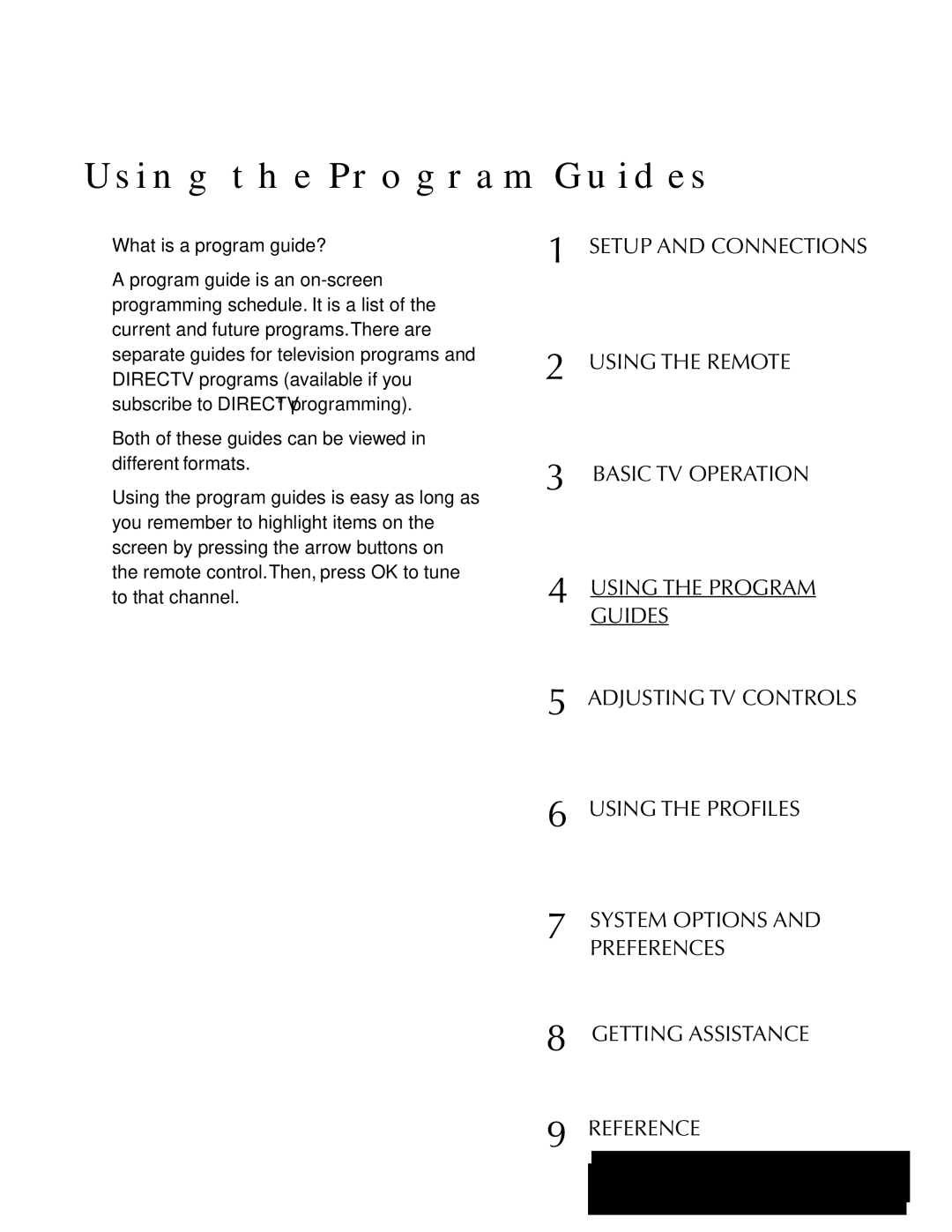 DirecTV HDTV user manual Using the Program Guides, What is a program guide? 