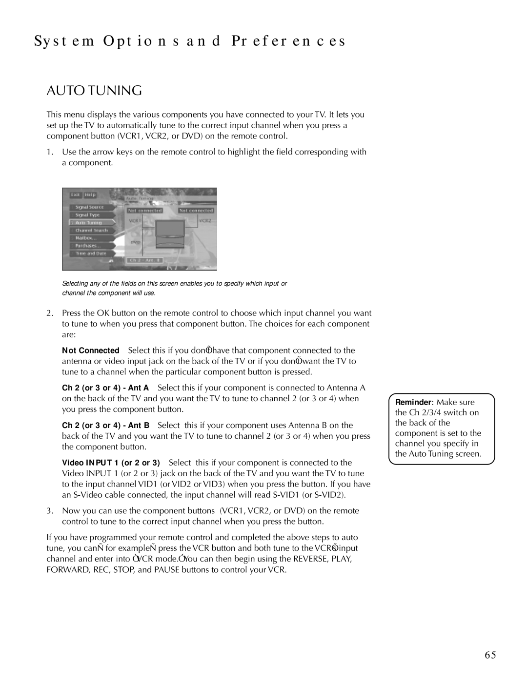 DirecTV HDTV user manual Auto Tuning 