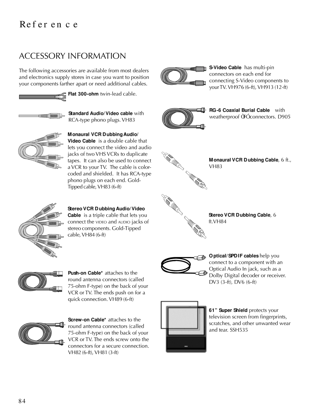 DirecTV HDTV user manual Accessory Information 