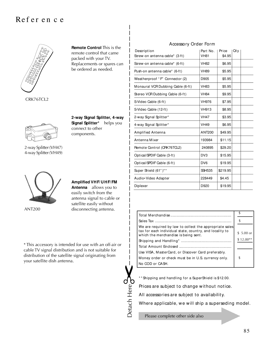 DirecTV HDTV user manual Amplified VHF/UHF/FM 